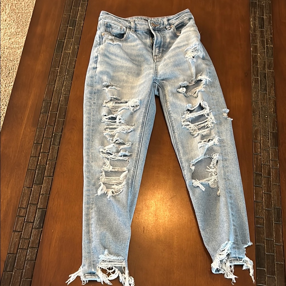 Distressed Light Blue Women's Jeans